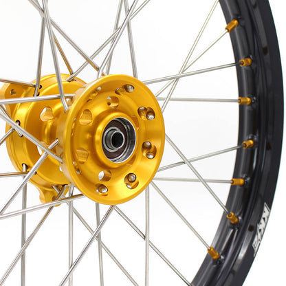 KKE 17/14 RM80 1993-2001 RM85 2002-2023 For SUZUKI Kid's Small Wheels Rims Gold Nipples - Howling Moto