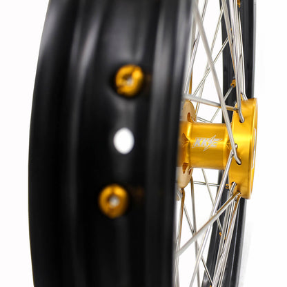 KKE 17/14 RM80 1993-2001 RM85 2002-2023 For SUZUKI Kid's Small Wheels Rims Gold Nipples - Howling Moto