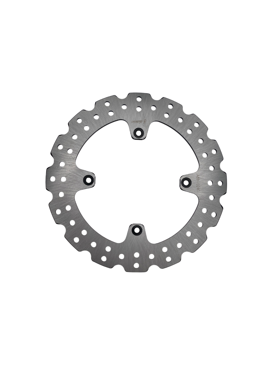 HUSKY 240mm rear fixed rotor by Warp9Racing, shown in black with vented design for enhanced braking performance