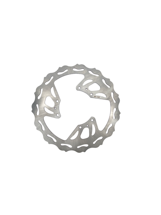 Honda 260mm front fixed brake rotor by Warp9Racing, showing the vented and drilled design for enhanced braking performance.