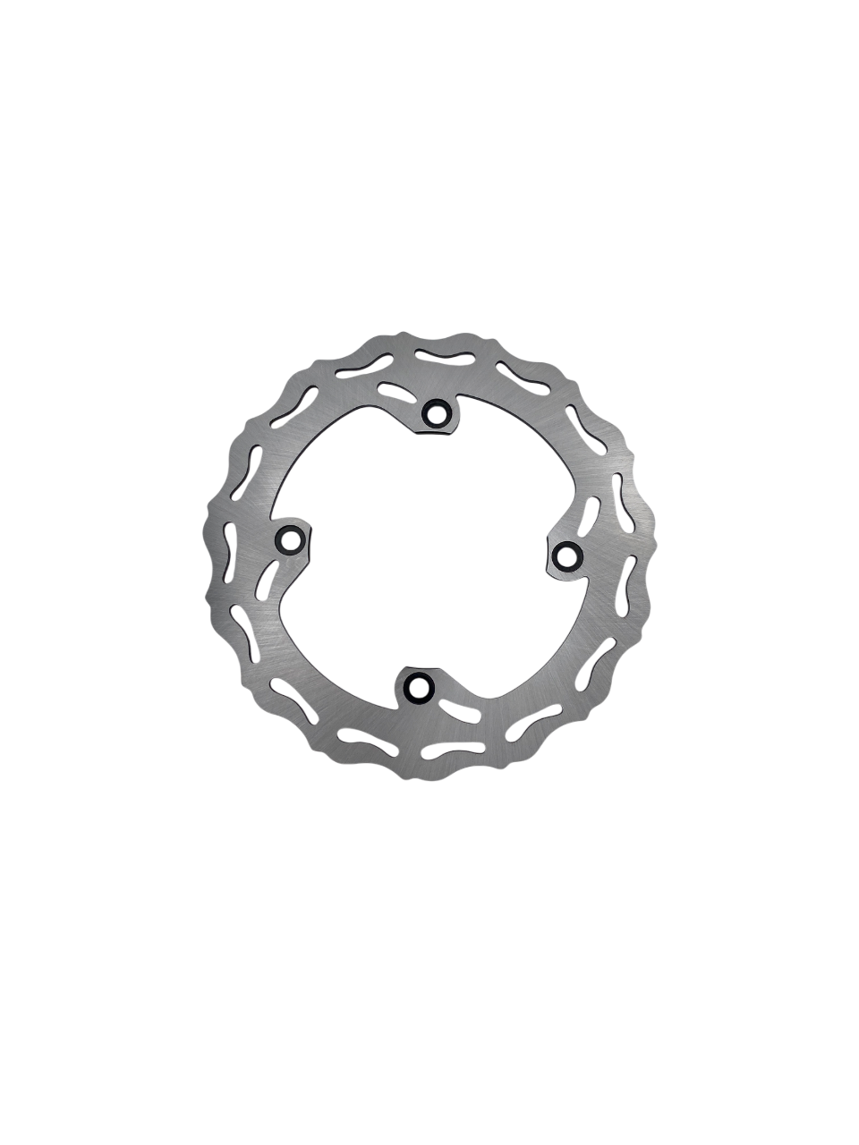 KAWASAKI 220mm rear fixed rotor by Warp9Racing, showing the metal brake rotor with vented design and mounting holes.