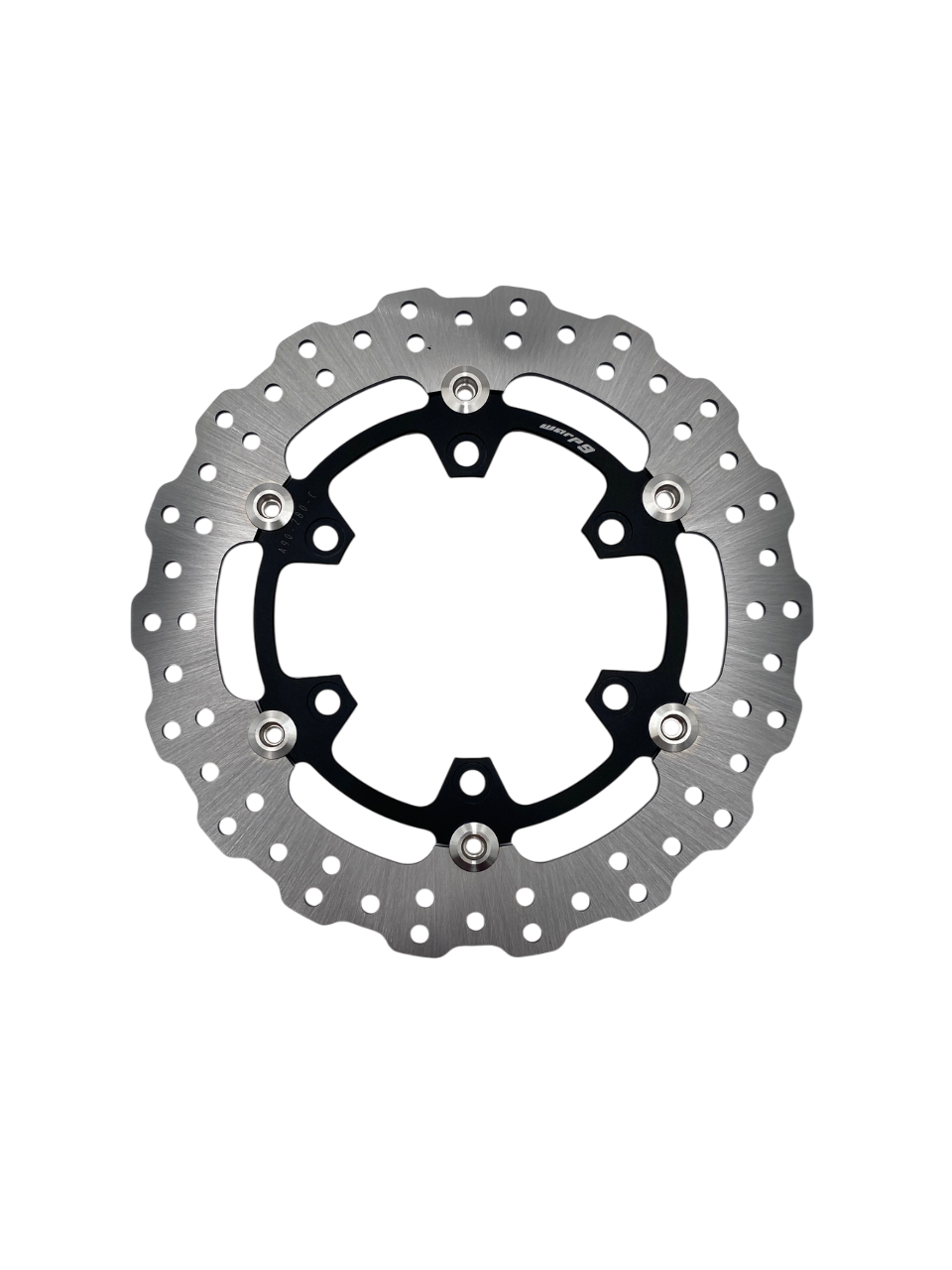Warp9Racing DR650 290mm front floating brake rotor with vented design for improved cooling and performance.