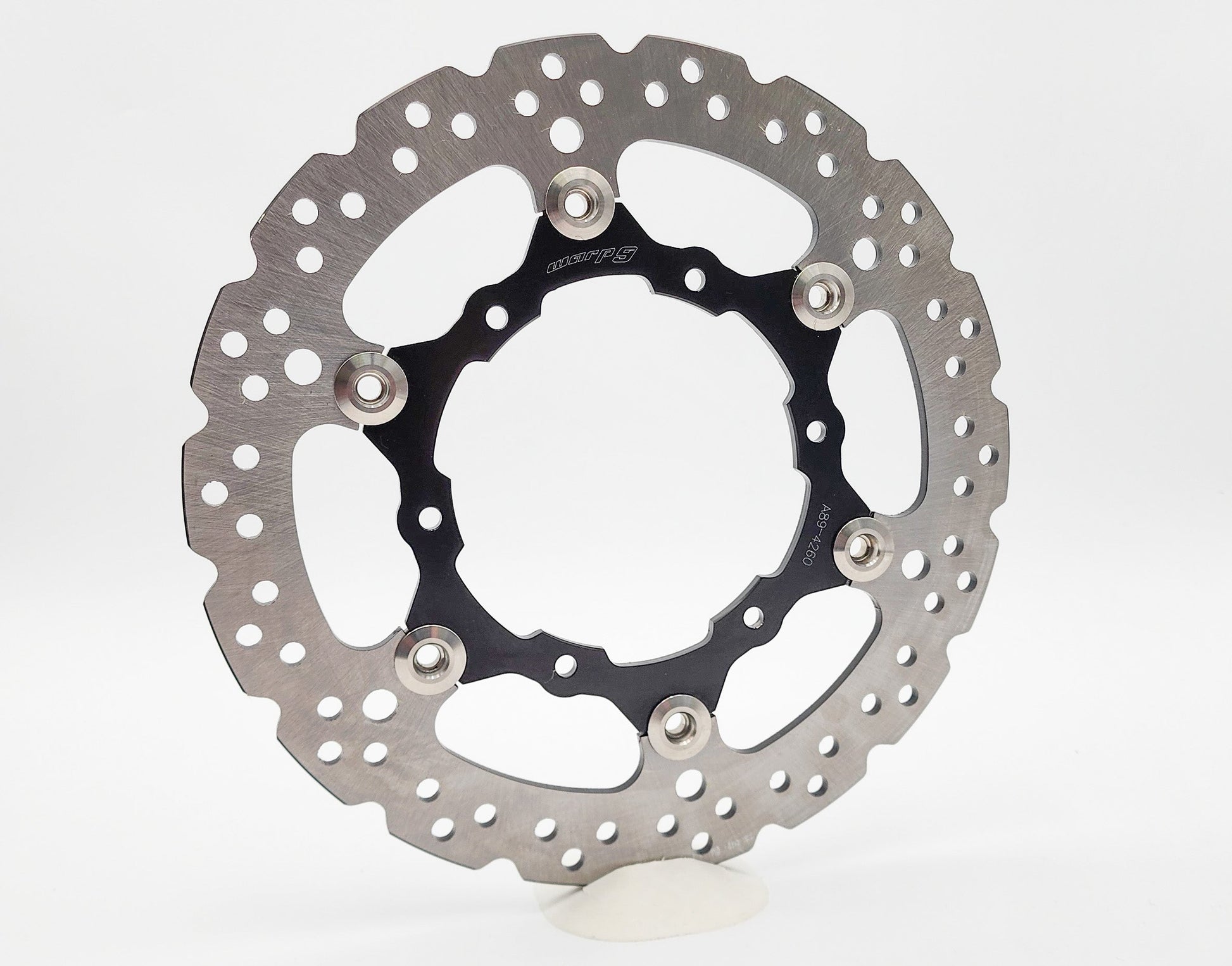 KTM 790/890 rear floating brake rotor by Warp9Racing, 260mm diameter, with detailed metal surface and mounting holes