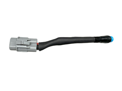Rawrr Mantis X headlight adapter from eDirtyBike, electrical component for bike lighting system, shown with on/off switch.