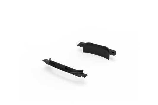 Onewheel GT Recurve Hybrid Fender Delete showing the sleek, minimalist base of the electric skateboard with a black finish.