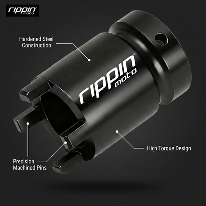 4-Pin Jackshaft & Swing Arm Lock Nut Socket — 1/2" Drive