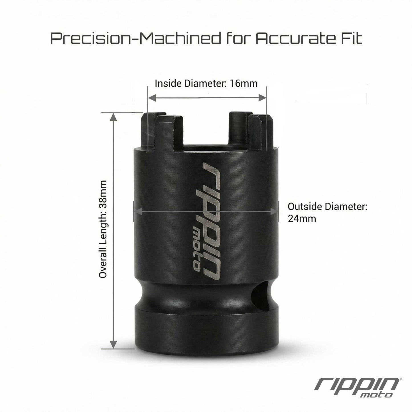4-Pin Jackshaft & Swing Arm Lock Nut Socket — 1/2" Drive