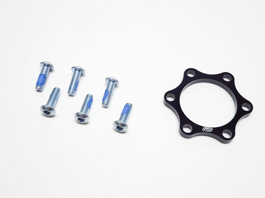 Warp9Racing Surron and Talaria front wheel boost spacer, 5mm thick, for enhanced wheel stability and performance.