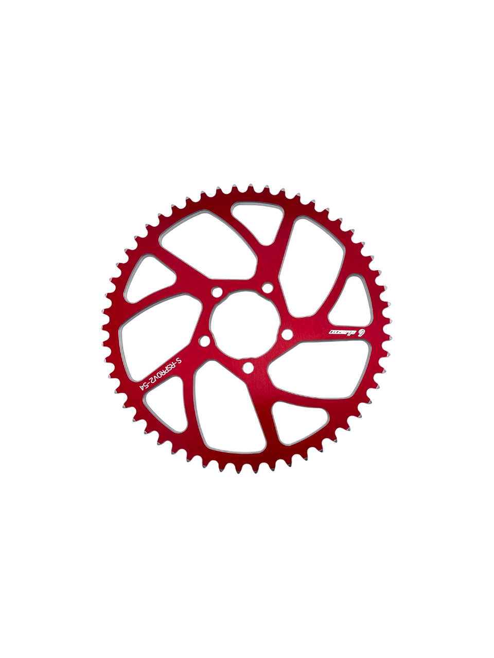 Warp 9 Racing E-Moto rear sprocket made of aluminum and stainless steel with 40 to 64 teeth, compatible with Surron and Talaria.