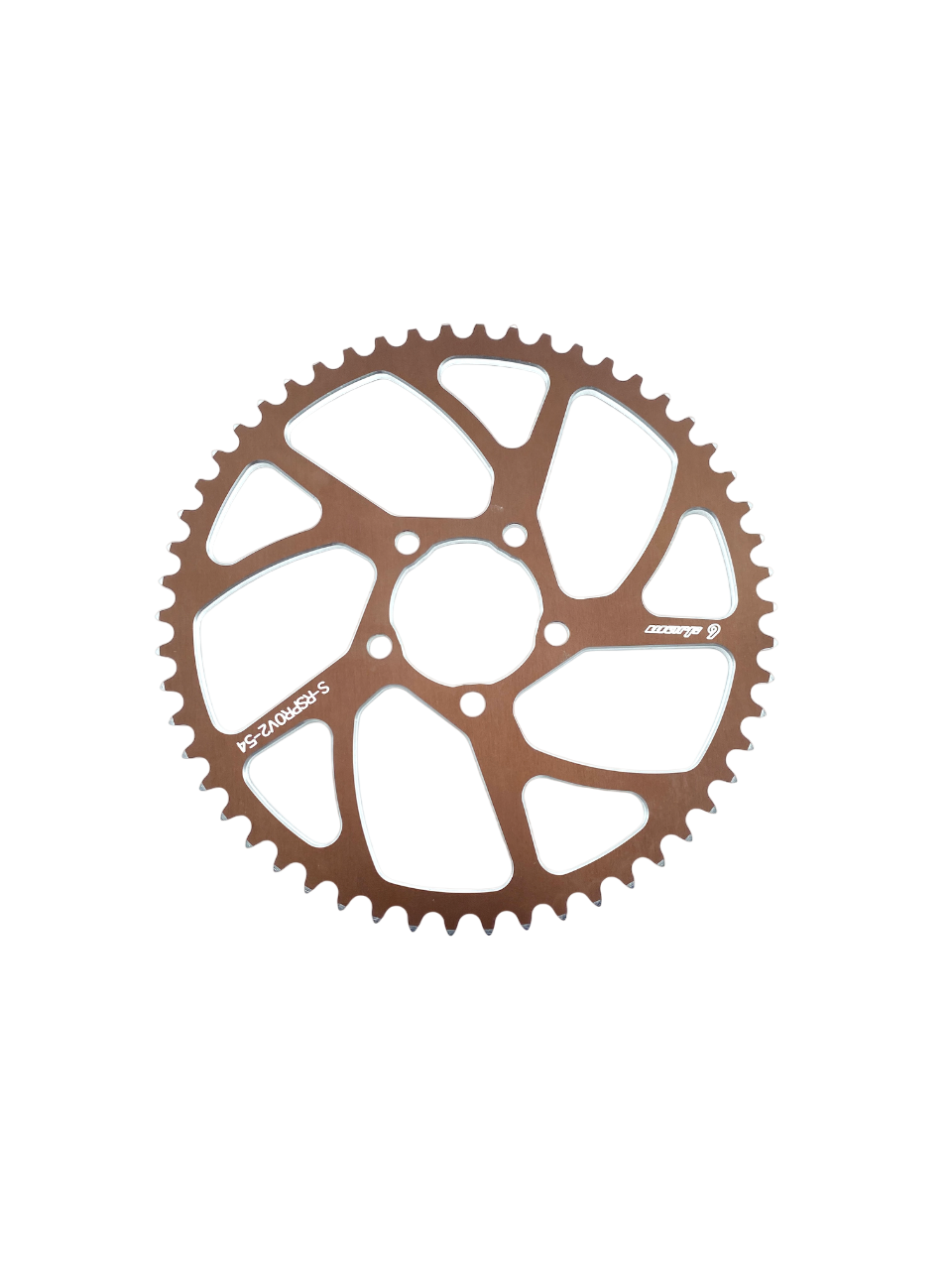 Warp 9 Racing E-Moto rear sprocket made of aluminum and stainless steel with 40 to 64 teeth for Surron, Talaria, and similar models.