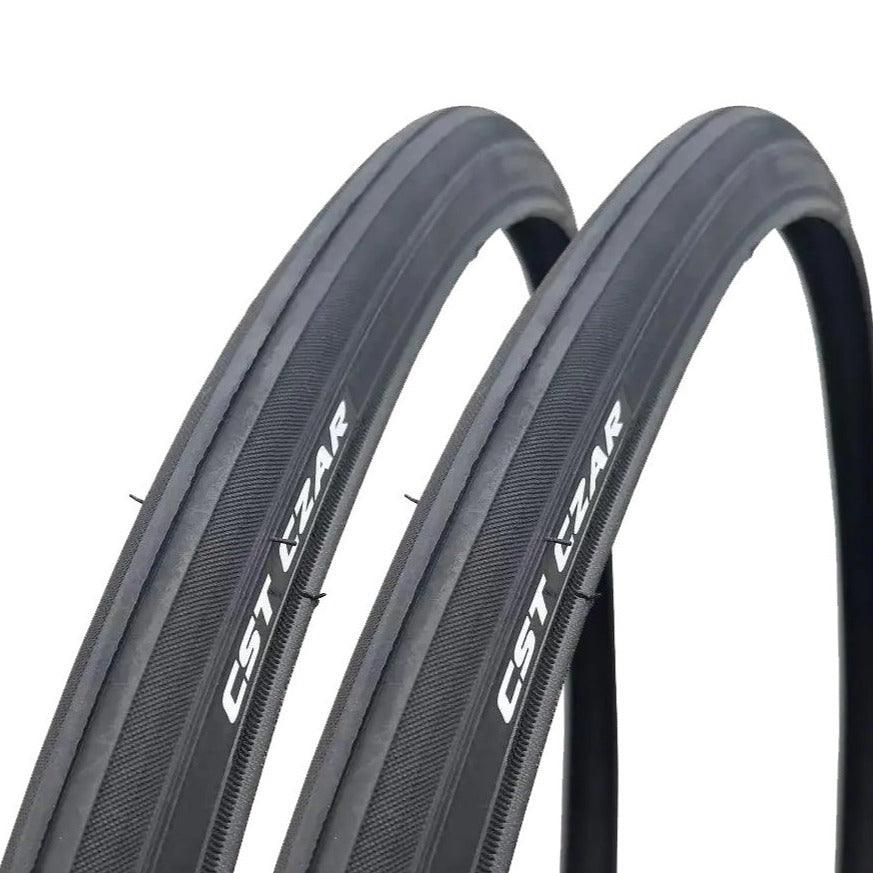 Hycline CST C1406 Road Tire 700x25C for road bikes, featuring a sleek black rubber tread suitable for paved surfaces.
