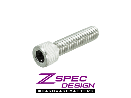 ZSPEC SAE 1/4"- 20 x 1in Socket-Cap Fasteners, Stainless, 10-Pack - Howling Moto