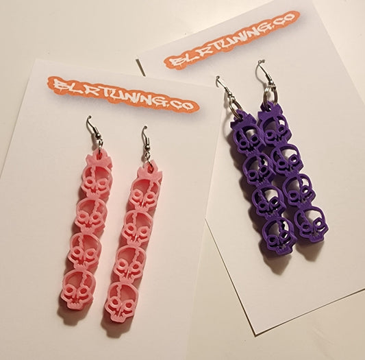SKULL ROW EARRINGS - Howling Moto