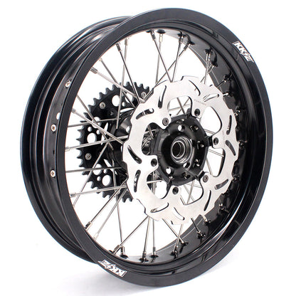 KKE 3.5 & 5.0 17 Inch Wheels for Yamaha WR250F 2001 WR450F 2003-2018 Black - Howling Moto