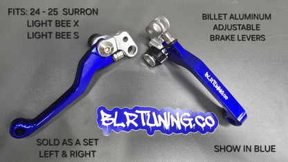 SURRON Sur-Ron LIGHT BEE X S 2024 2025 CNC BRAKE LEVERS ADJUSTABLE BILLET ALUMINUM - Howling Moto