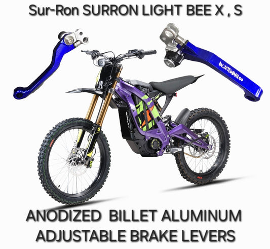 SURRON Sur-Ron LIGHT BEE X S 2024 2025 CNC BRAKE LEVERS ADJUSTABLE BILLET ALUMINUM - Howling Moto
