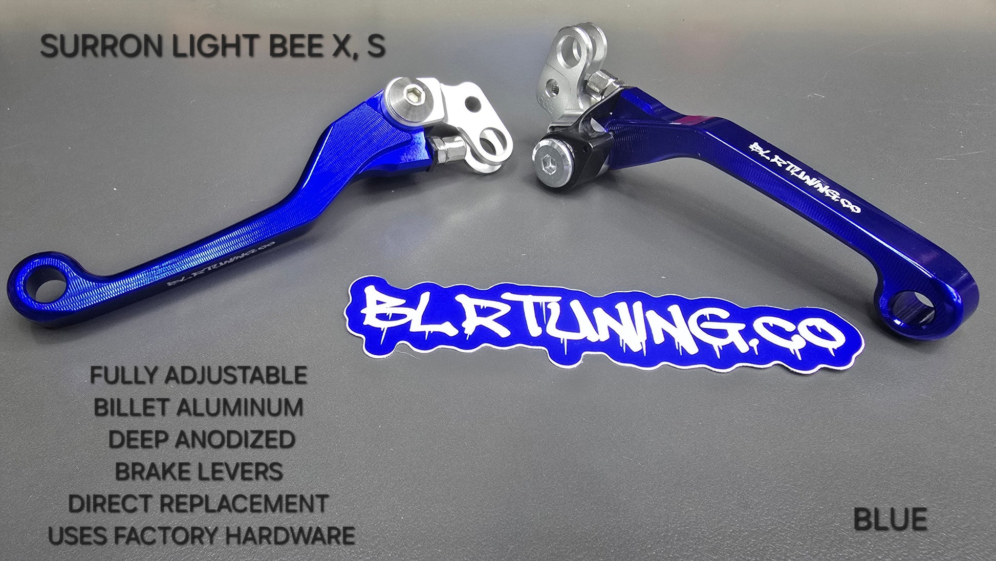 SURRON Sur-Ron LIGHT BEE X S 2024 2025 CNC BRAKE LEVERS ADJUSTABLE BILLET ALUMINUM - Howling Moto