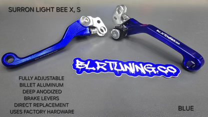 SURRON Sur-Ron LIGHT BEE X S 2024 2025 CNC BRAKE LEVERS ADJUSTABLE BILLET ALUMINUM - Howling Moto