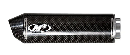 Carbon fiber bolt-on M4 exhaust for 2001-2003 Suzuki GSXR 600 motorcycle, showcasing sleek side view and exhaust piping.