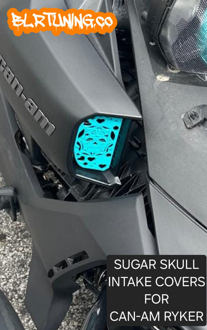 CAN-AM RYKER SUGAR SKULL IN WEB INTAKE COVERS - Howling Moto