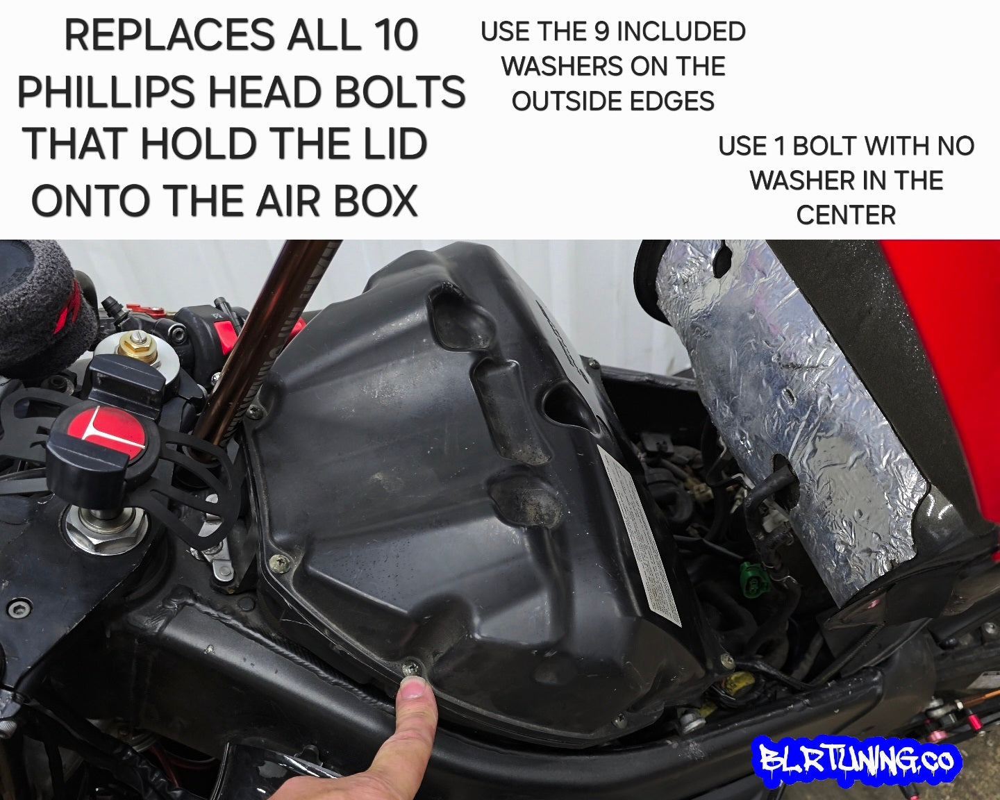 YAMAHA R1 YZF-R1 AIR BOX LID STAINLESS STEEL REPLACEMENT BOLT KIT FOR 04 - 05 - 06 - Howling Moto