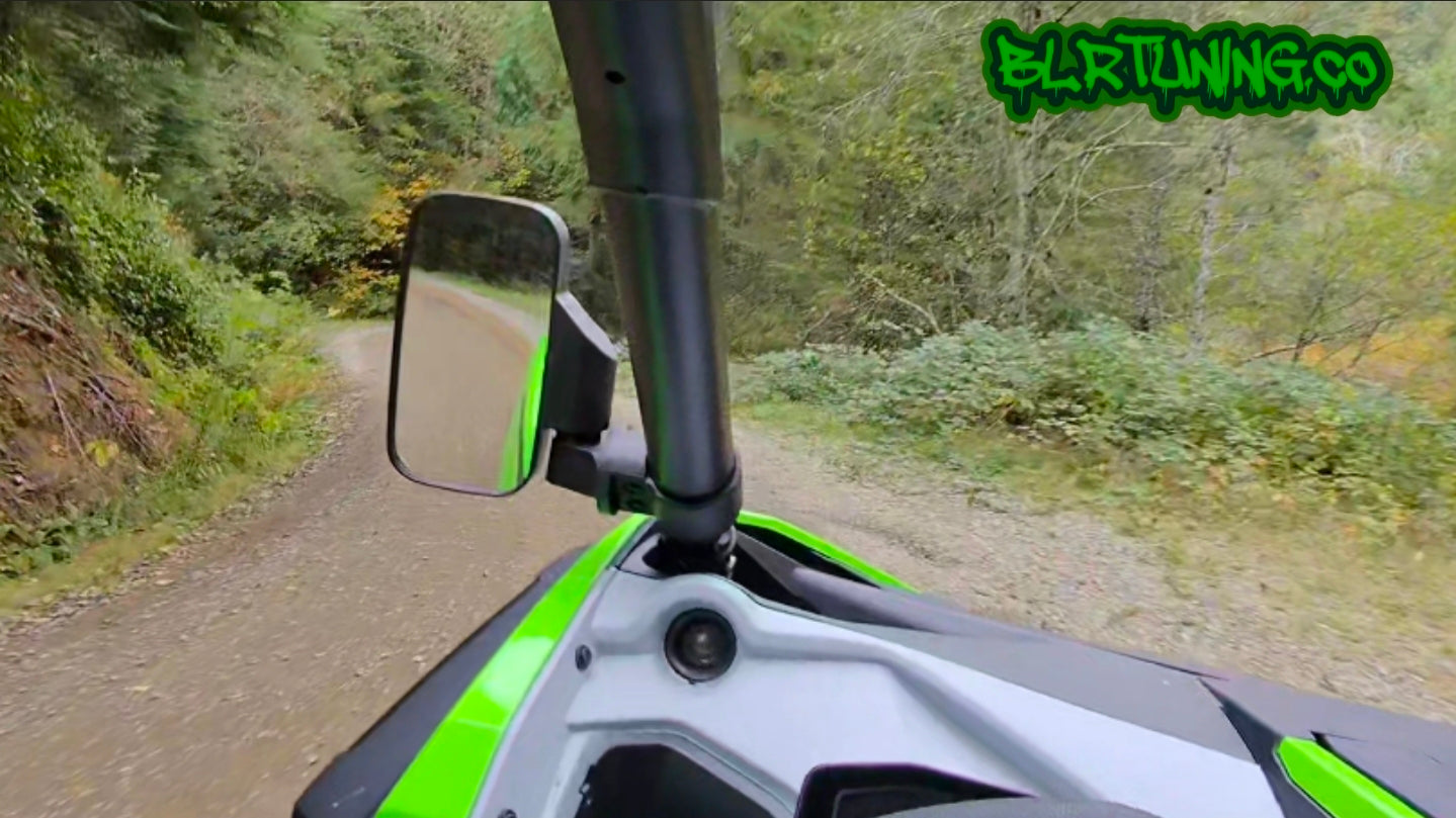 UTV MIRRORS - REAR VIEW MIRROR AND SIDE MIRRORS - LIGHTWEIGHT - WIDE FIELD OF VIEW - UNIVERSAL FITMENT - 1.6 in to 2 in ROLL CAGE MOUNTED - Howling Moto