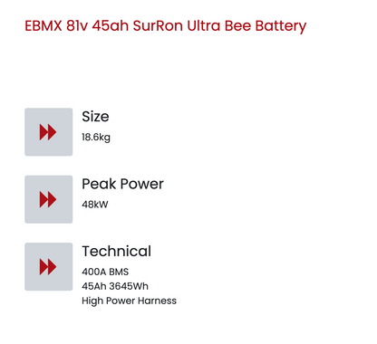 EBMX High Power Batteries for Surron Ultra Bee - Howling Moto
