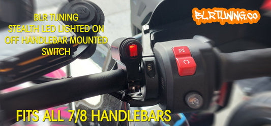 BLR TUNING STEALTH HANDLEBAR MOUNTED ON OFF LIGHTED 12 VOLT SWITCH - Howling Moto