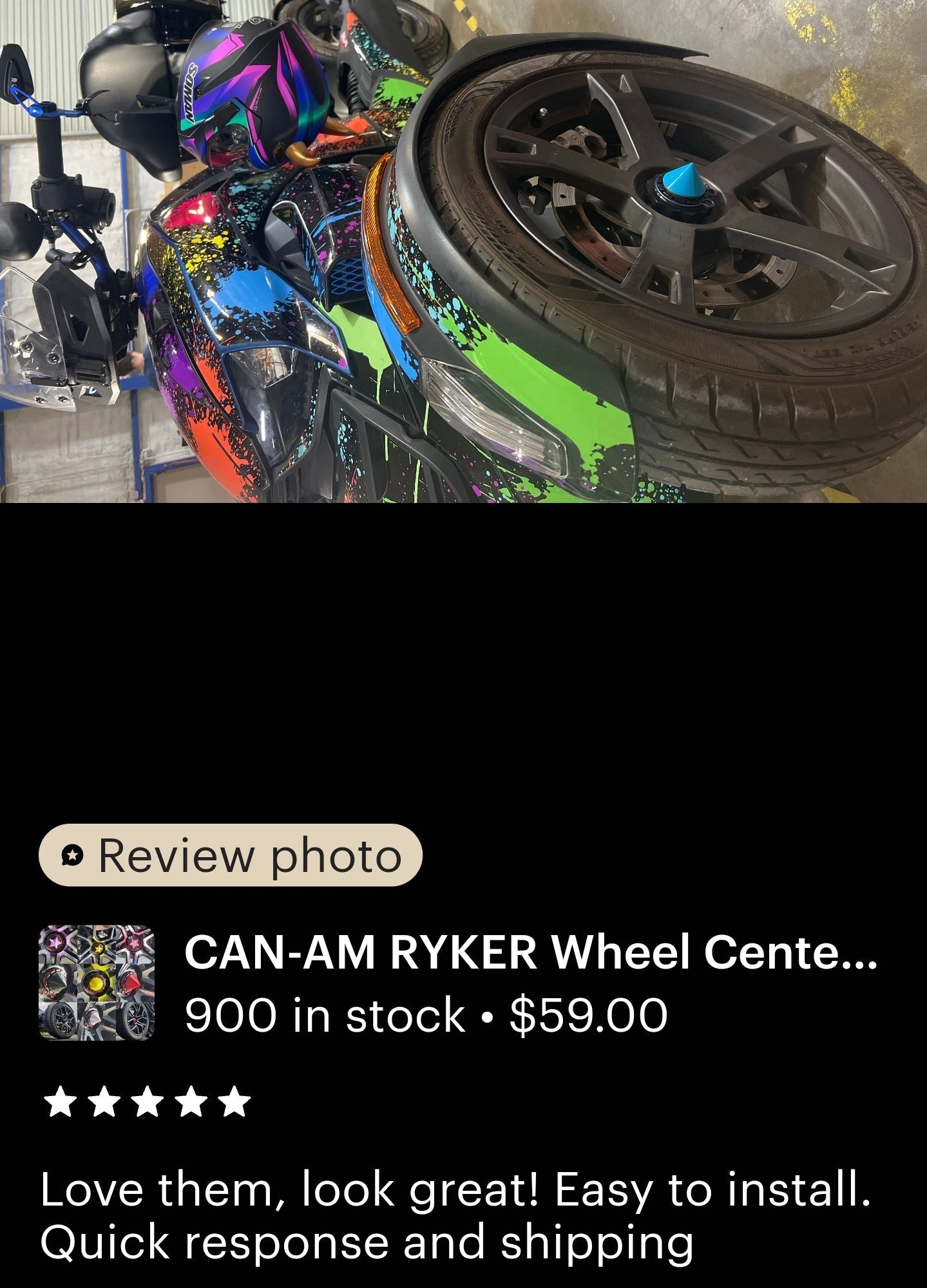 CAN-AM RYKER WHEEL CENTER CAPS - Howling Moto