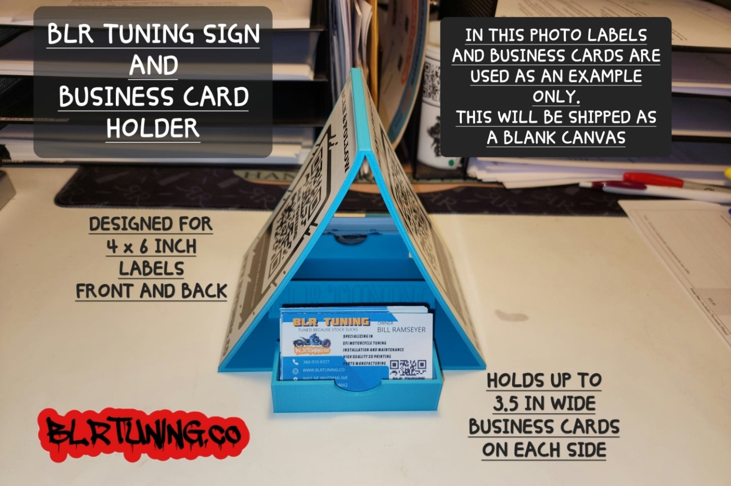 BLR TUNING SIGN AND BUSINESS CARD HOLDER - Howling Moto