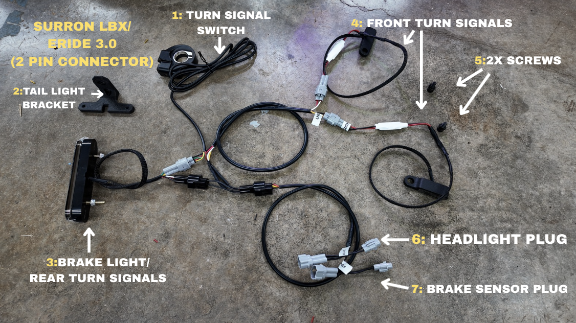 Turn Signal and Brake Light Kit For Surron, Talaria, Eride Pro 3.0 Project 9 - Howling Moto