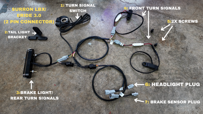 Turn Signal and Brake Light Kit For Surron, Talaria, Eride Pro 3.0 Project 9 - Howling Moto