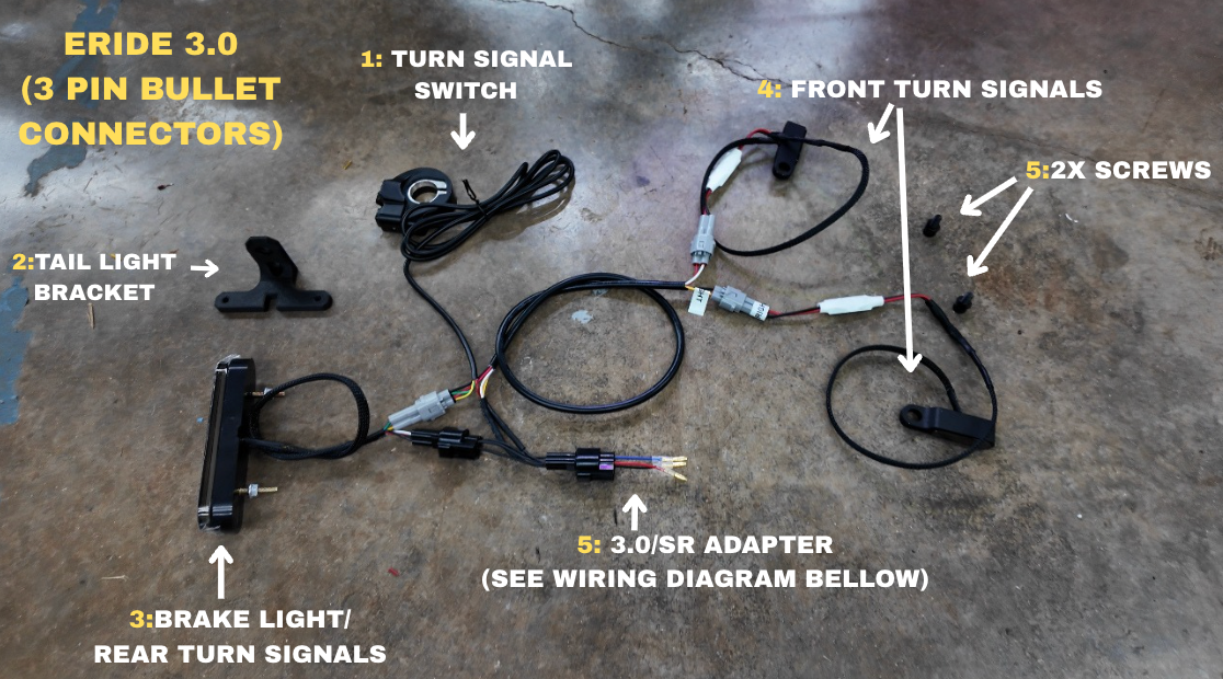 Turn Signal and Brake Light Kit For Surron, Talaria, Eride Pro 3.0 Project 9 - Howling Moto