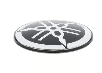 Yamaha OEM MT-07 emblem badge, part #1RC-2413B-01-00, showing close-up of the Yamaha motorcycle logo badge.