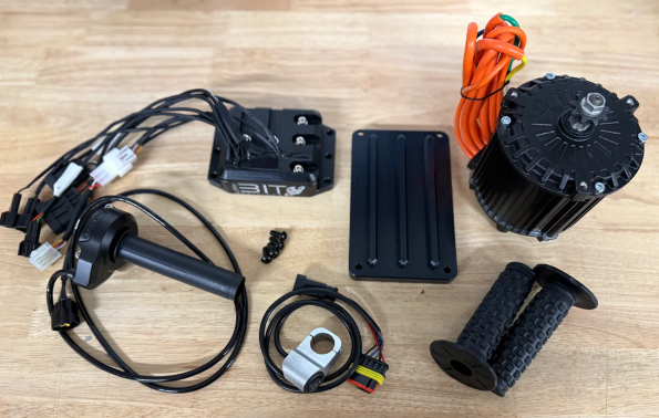 Electro & Co ETM RTR 13KW Trumoto 6+7 Mod Powertrain Kit with motor, gearbox, and components for remote control vehicles