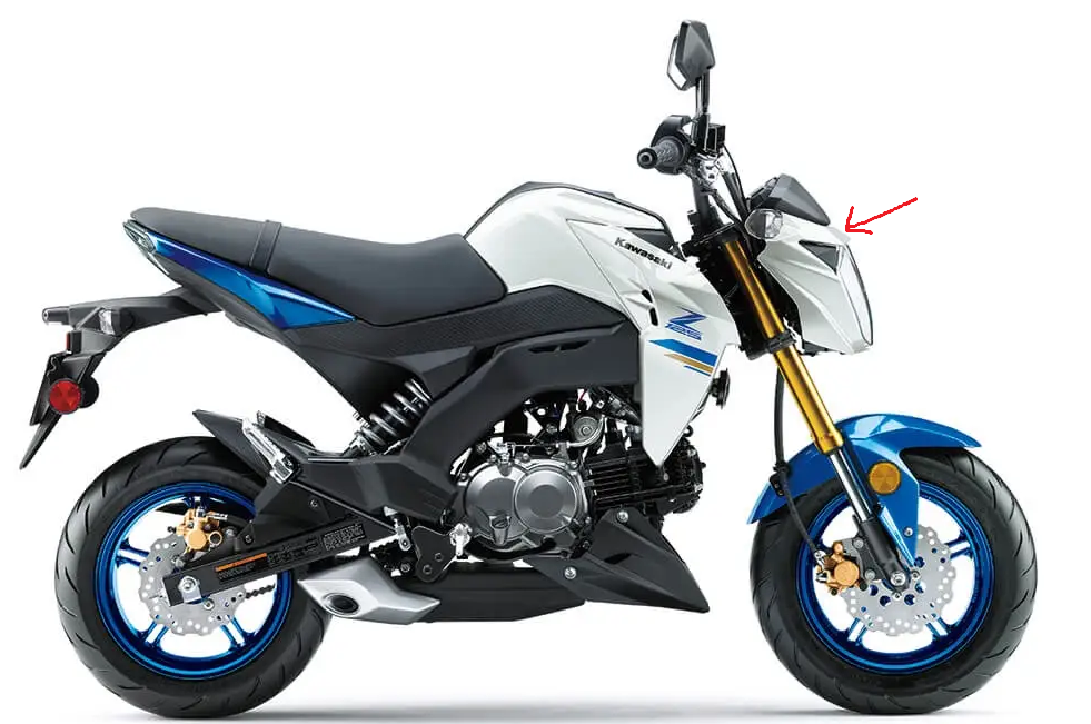 Kawasaki Z125 Headlight Cover (2017-2026) - Genuine OEM Factory Replacement Part