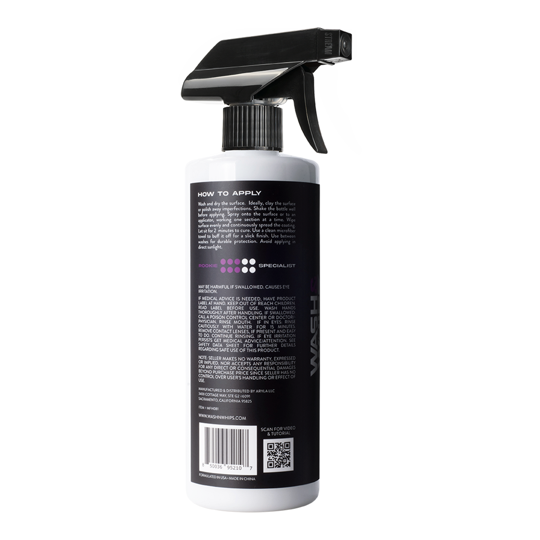 WASH&WHIPS Sonoma Ceramic Finishing Coating Spray - 9H - Howling Moto