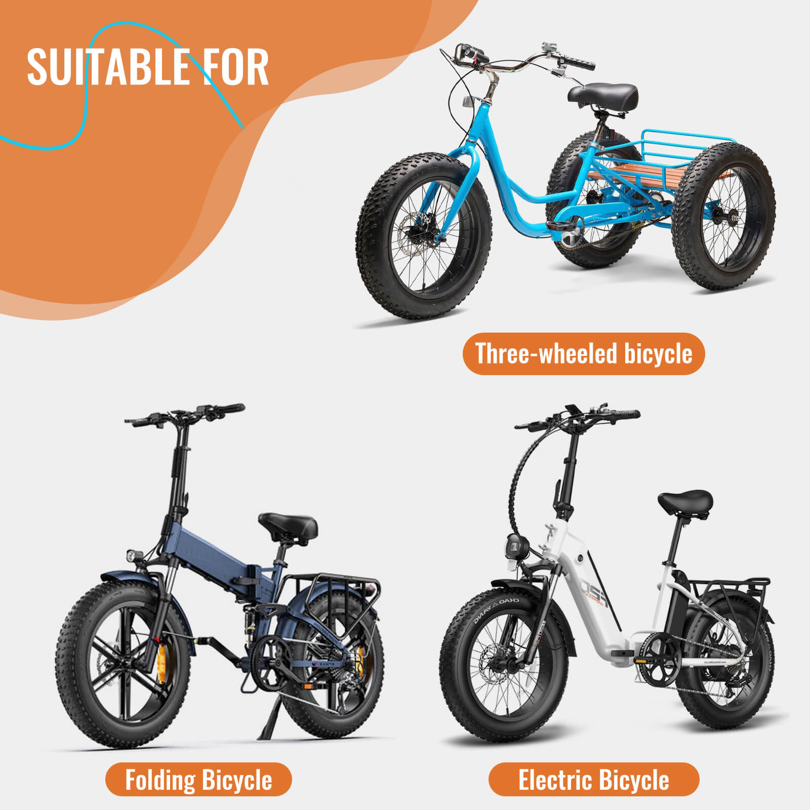 Hycline Rock Conqueror fat bike and e-bike tire suitable for rugged terrains with durable, high-traction tread design.