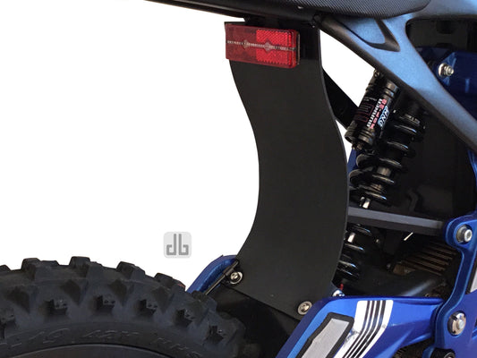 eDirtyBike shock protector mud guard for Sur-Ron LBX light bee, rear dirt flap shield for off-road riding.