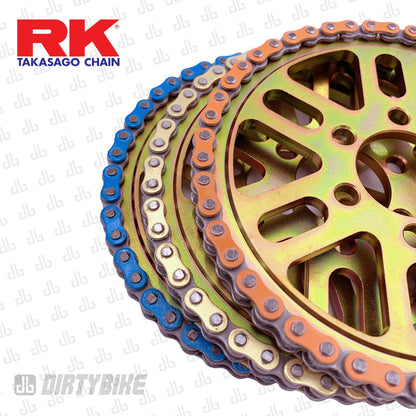 eDirtyBike Surron Light Bee primary belt to chain conversion kit with 219 RK sealed O-ring chain and chain drive components.