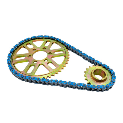 eDirtyBike Primary Belt to Chain Conversion Kit for E Ride Pro 2.0, includes 219 RK sealed O-ring chain and chain drive components.