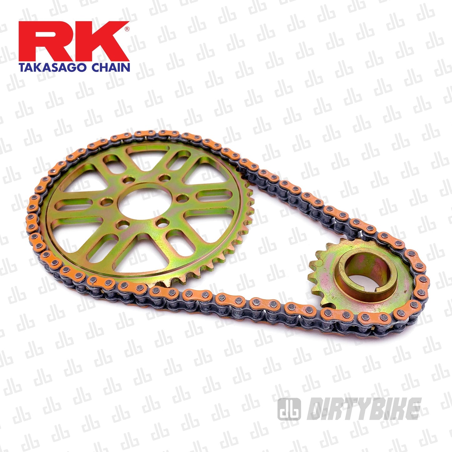 eDirtyBike Primary Belt to Chain Conversion Kit with 219 RK sealed O-ring chain for Surron LBX E Ride Pro SR electric bike.