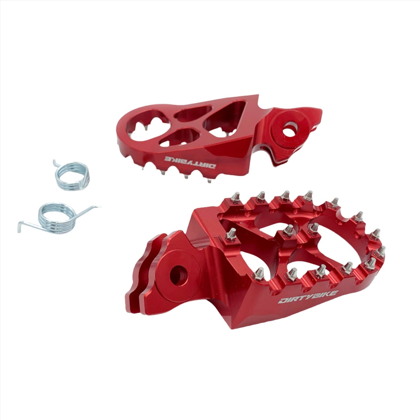 Red CNC aluminum foot peg for Surron Light Bee, Talaria MX, and LBX eRide Pro electric bikes, designed for durability and style.