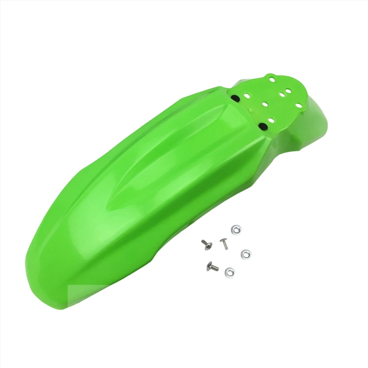 eDirtyBike Fat Boy front fender for Surron Light Bee DB, Talaria Sting MX3 MX4 electric bike in green, durable motorcycle fender.
