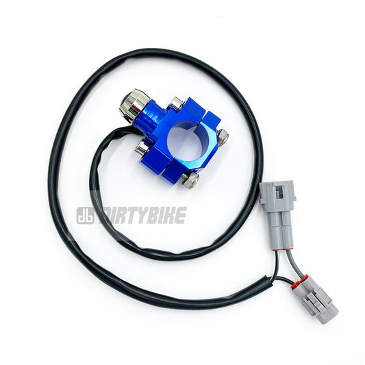 Blue Surron Light Bee DB headlight switch by eDirtyBike for Surron LBX and Talaria Sting MX3 electric bikes.