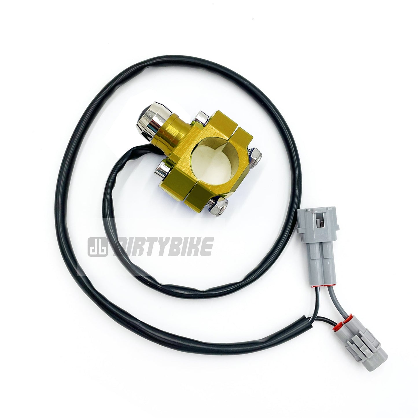 eDirtyBike Surron Light Bee DB headlight switch in gold, compatible with Talaria Sting MX3 and Surron LBX electric bikes.