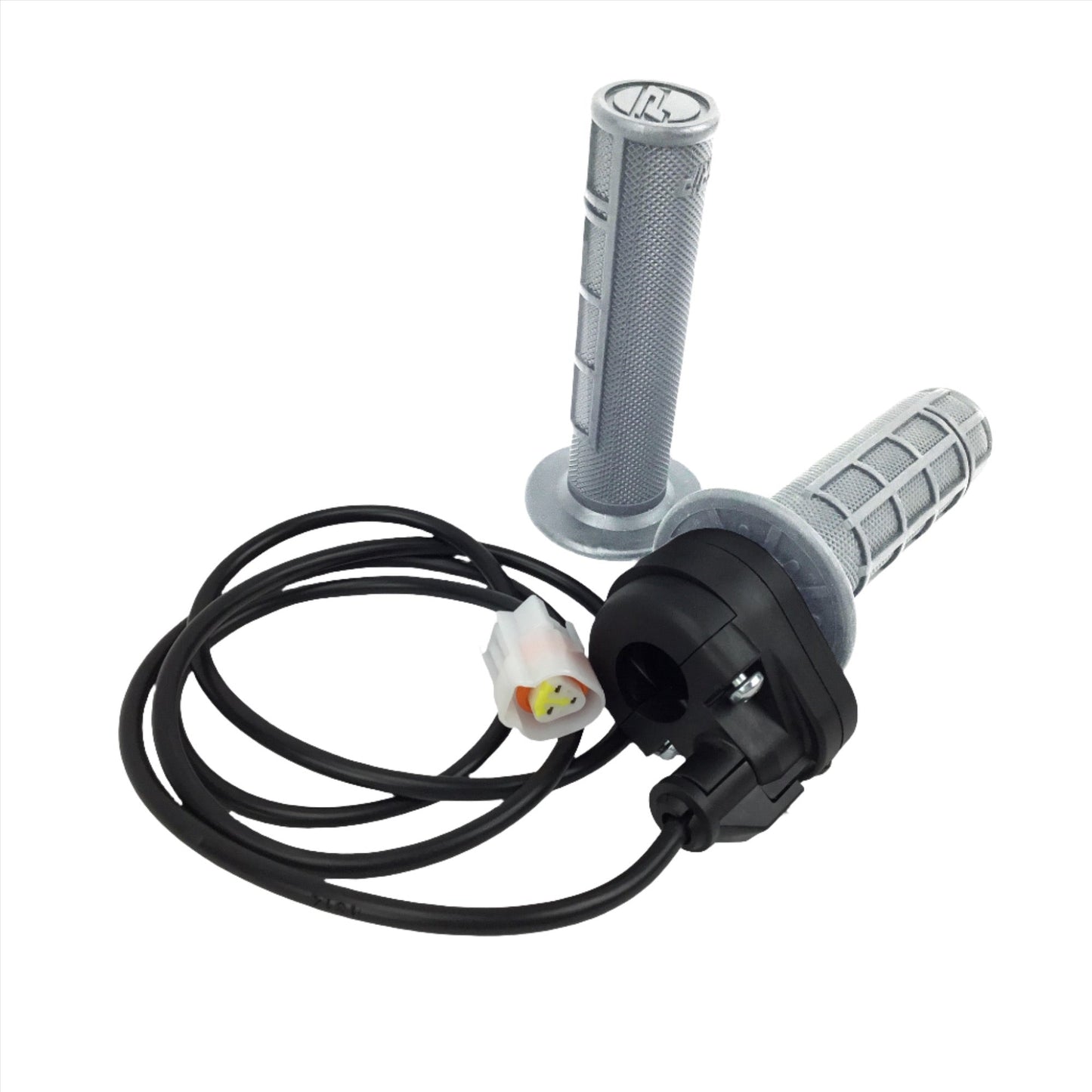 eDirtyBike 1/4 turn Magura electronic throttle for Surron Light Bee electric bike, featuring ergonomic design and thumb control.