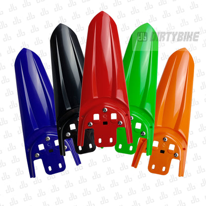 eDirtyBike Gen2 rear fender for Surron LightBee LBX, durable plastic motorcycle fender with assorted color options.