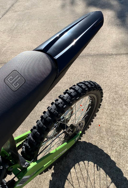 Rear Fender for Surron LightBee LBX GEN2 by eDirtyBike installed on the bike, showcasing its durable design and fit.
