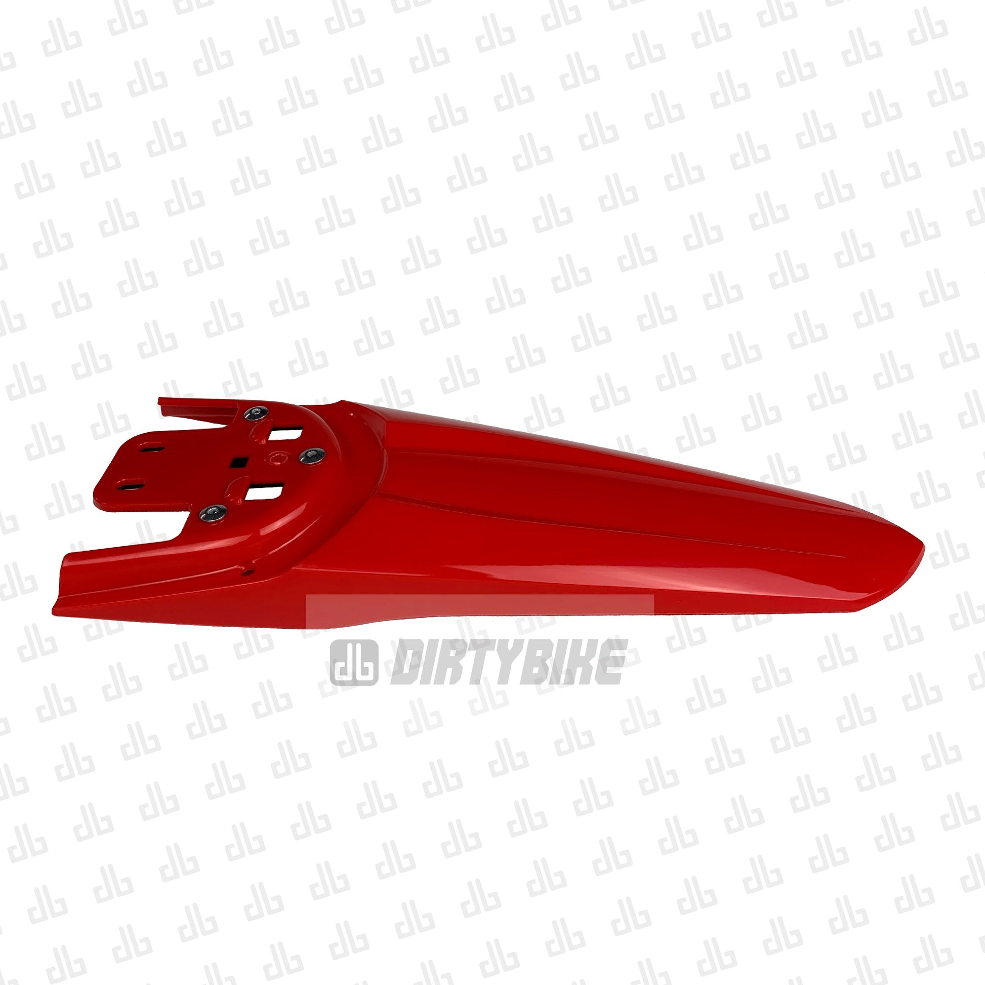 Red rear fender for Surron LBX electric bike, GEN2 model by eDirtyBike, mounted on the bike's rear wheel.